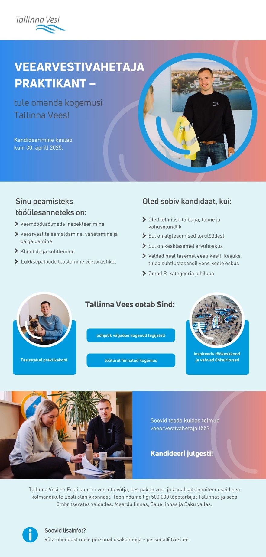 AS Tallinna Vesi Veearvestivahetaja praktikant