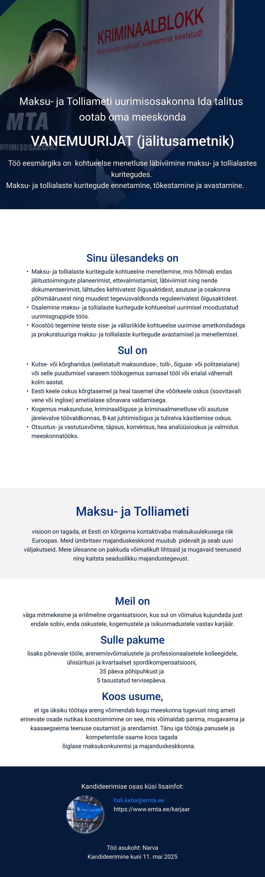 Maksu- ja Tolliamet Vanemuurija (jälitaja)
