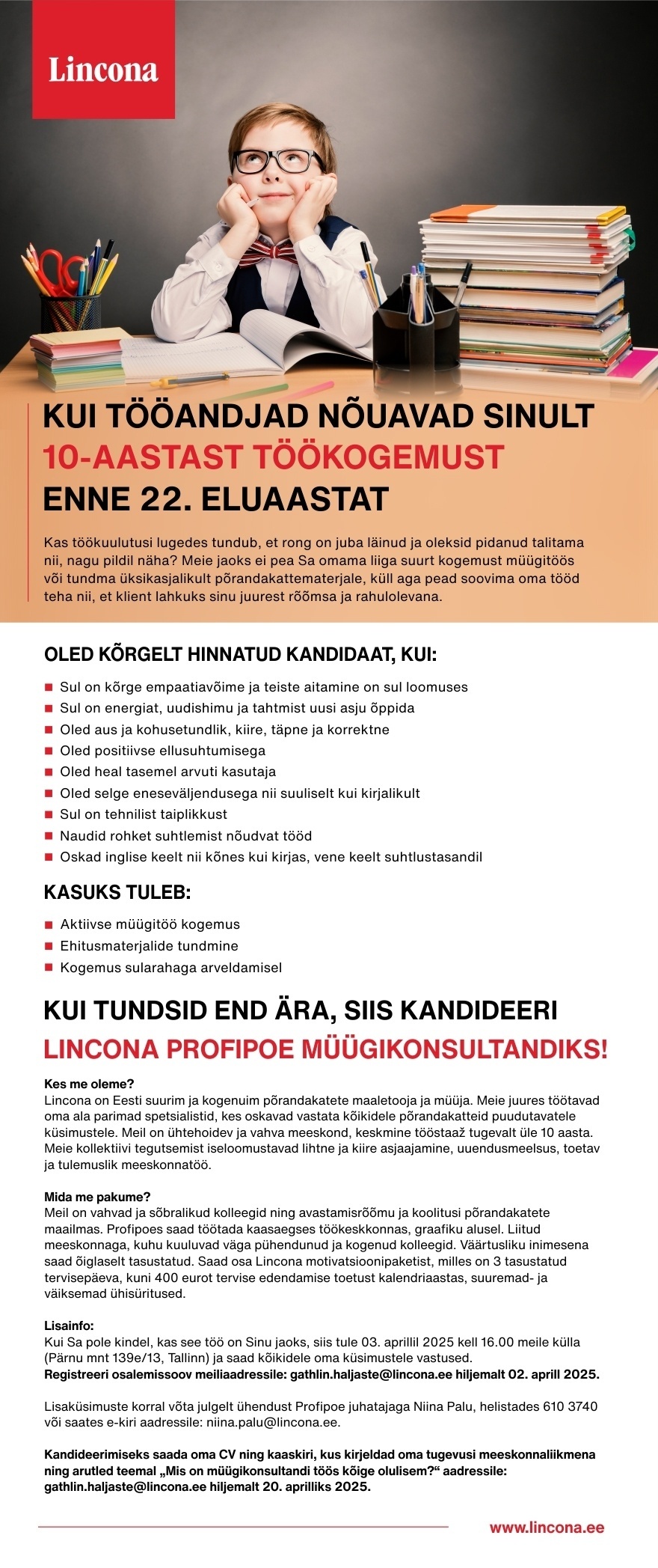 Lincona Konsult AS Profipoe müügikonsultant