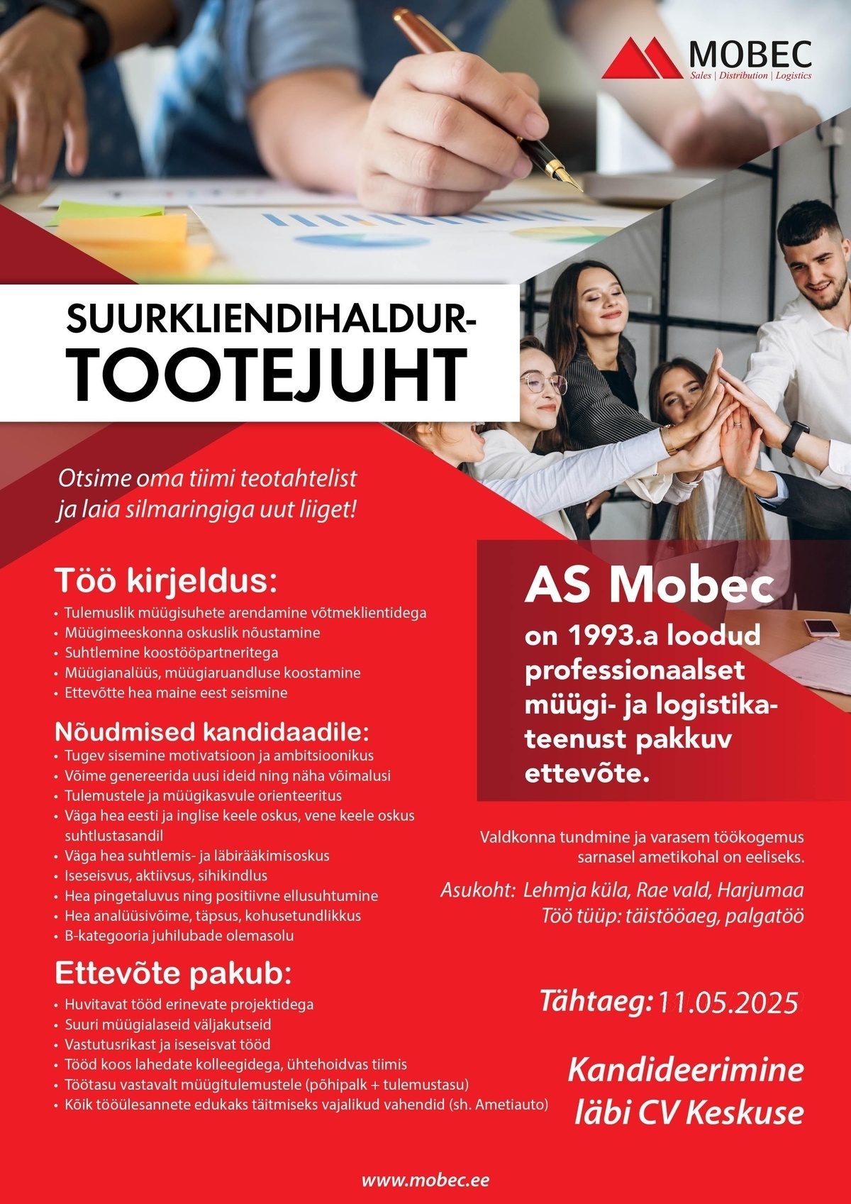 Mobec AS SUURKLIENDIHALDUR- TOOTEJUHT