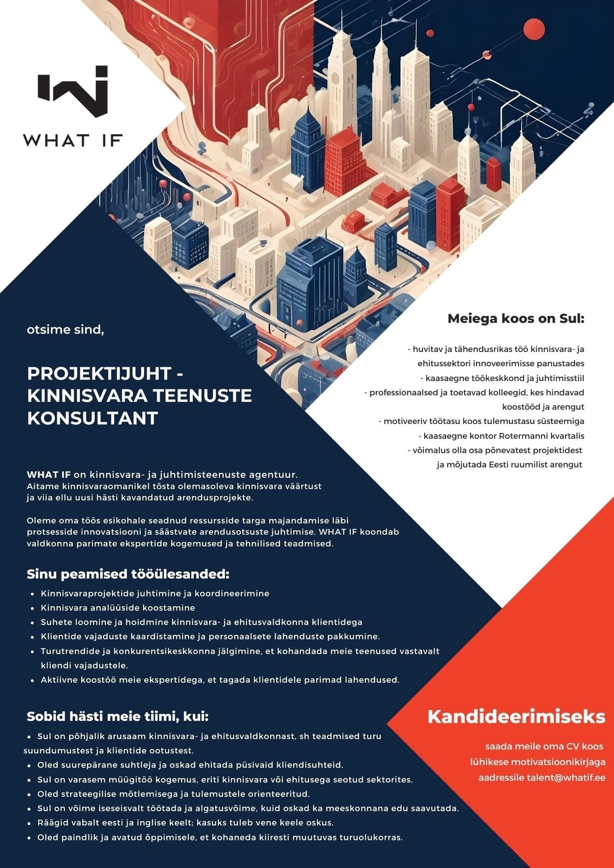 WHAT IF PROJEKTIJUHT - KINNISVARA TEENUSTE KONSULTANT
