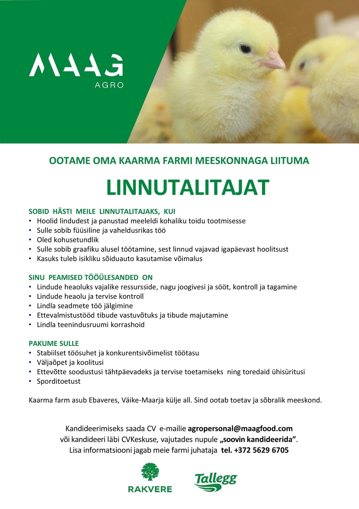 Maag Agro AS Linnutalitaja