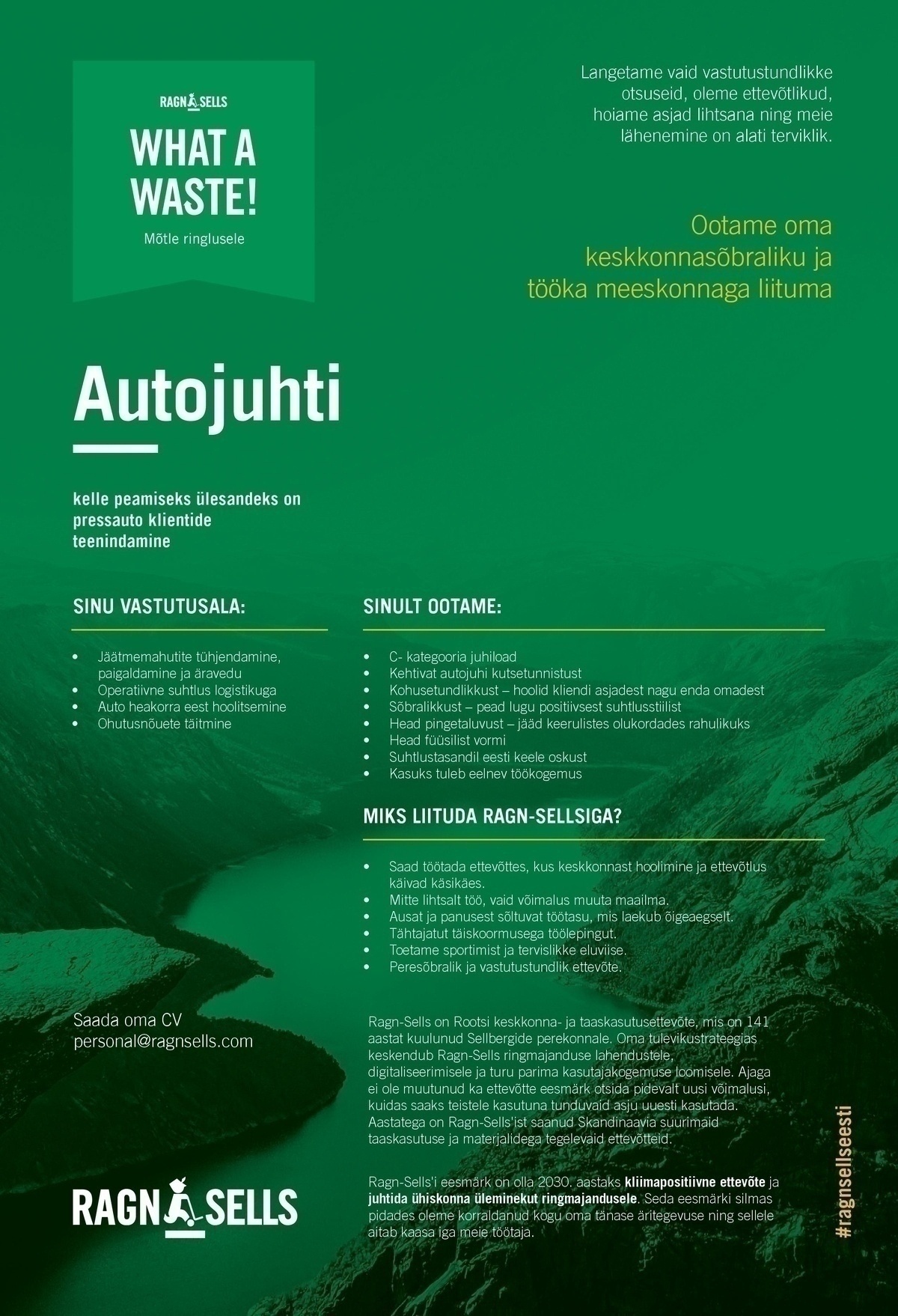 Ragn-Sells AS Autojuht-laadija (Pärnu)