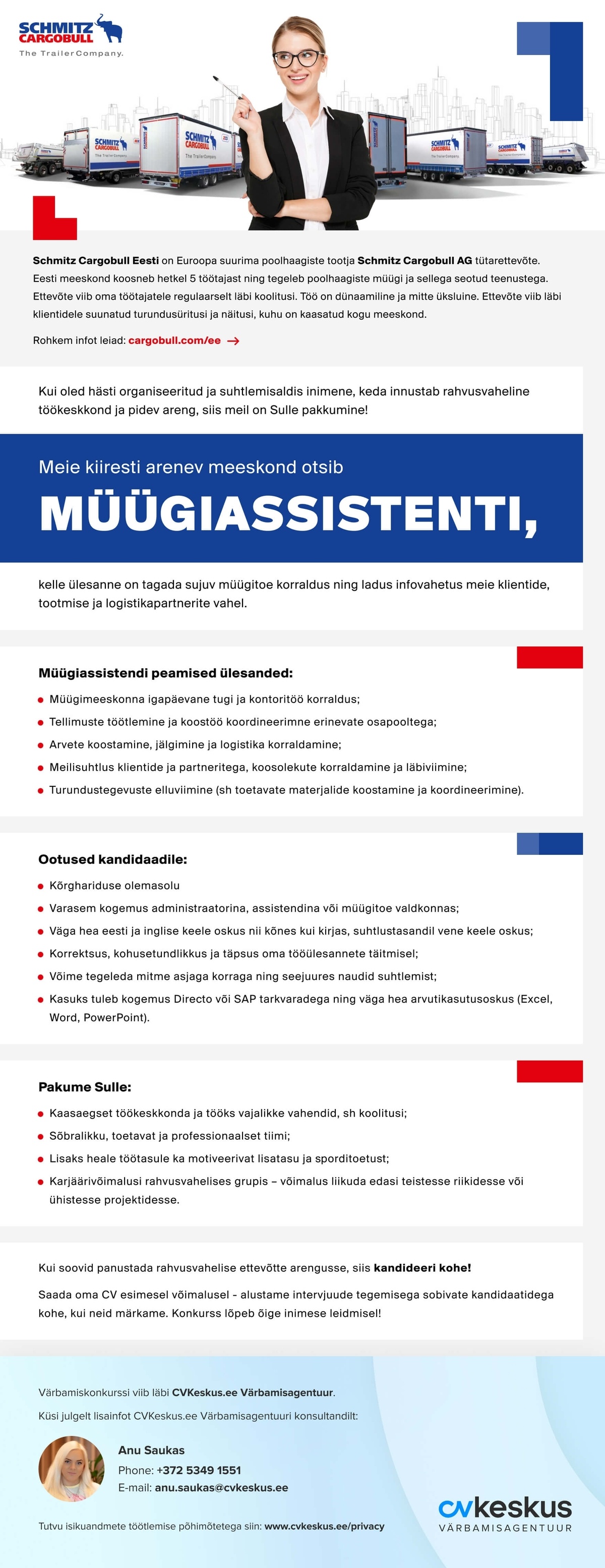 Schmitz Cargobull Eesti OÜ MÜÜGIASSISTENT