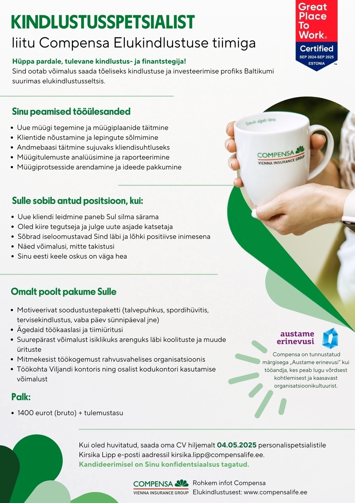 Compensa Life Vienna Insurance Group SE Kindlustusspetsialist