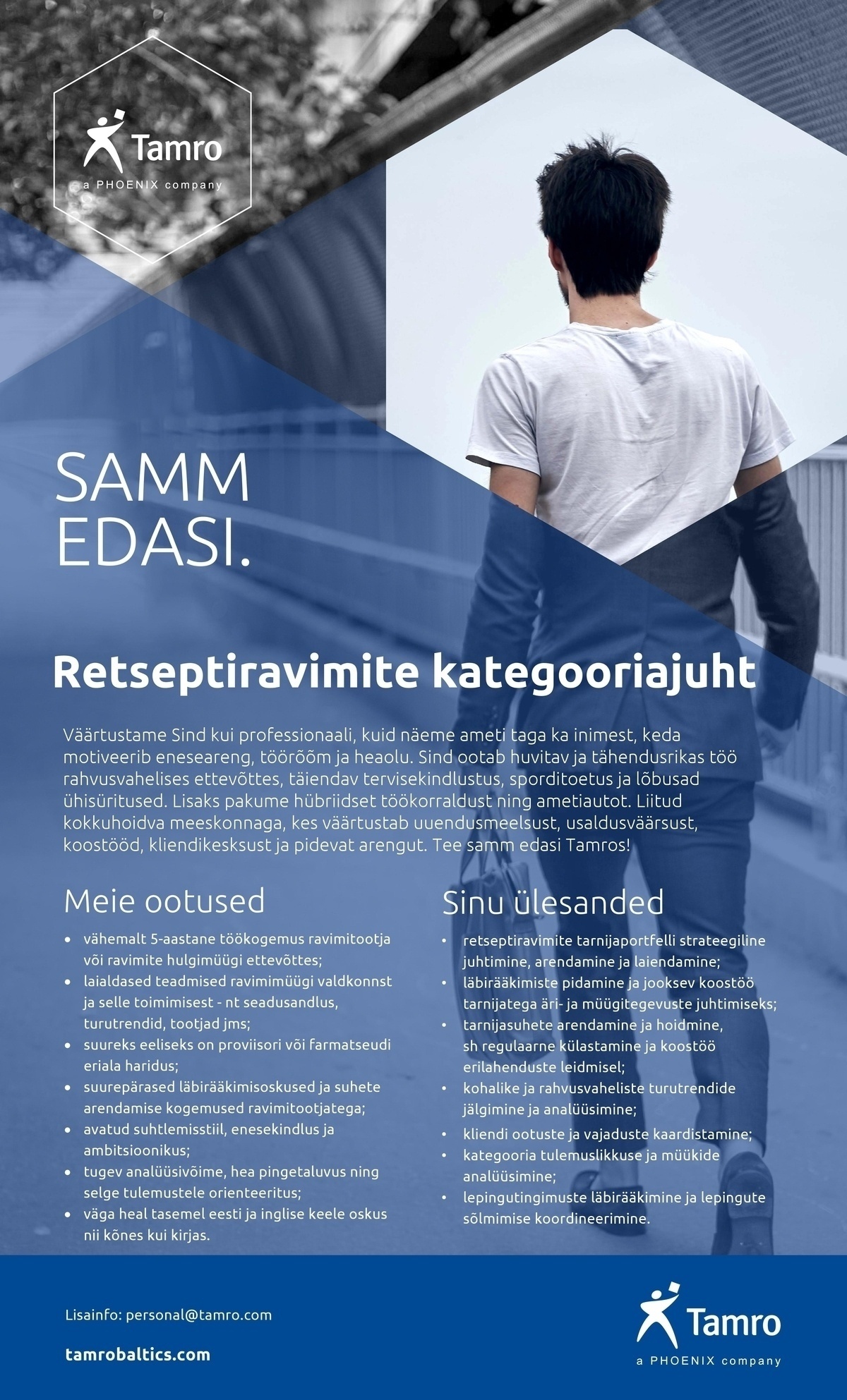 TAMRO EESTI OÜ Retseptiravimite kategooriajuht