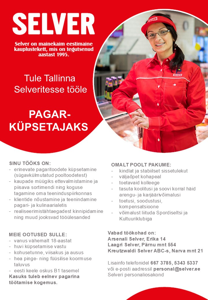 Selver Pagar-küpsetaja Tallinna Selverites