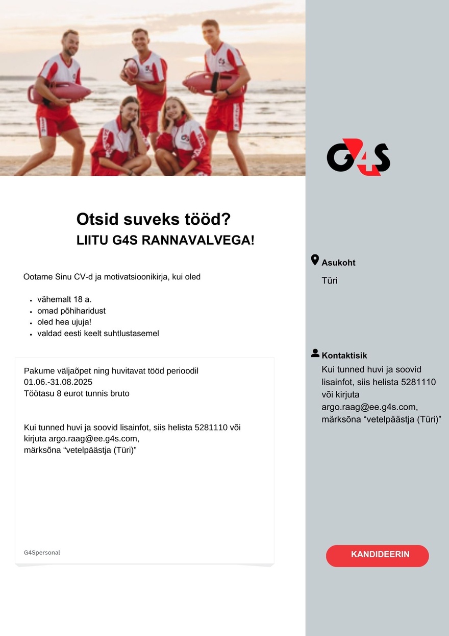 AS G4S Eesti Vetelpäästja (Türi)