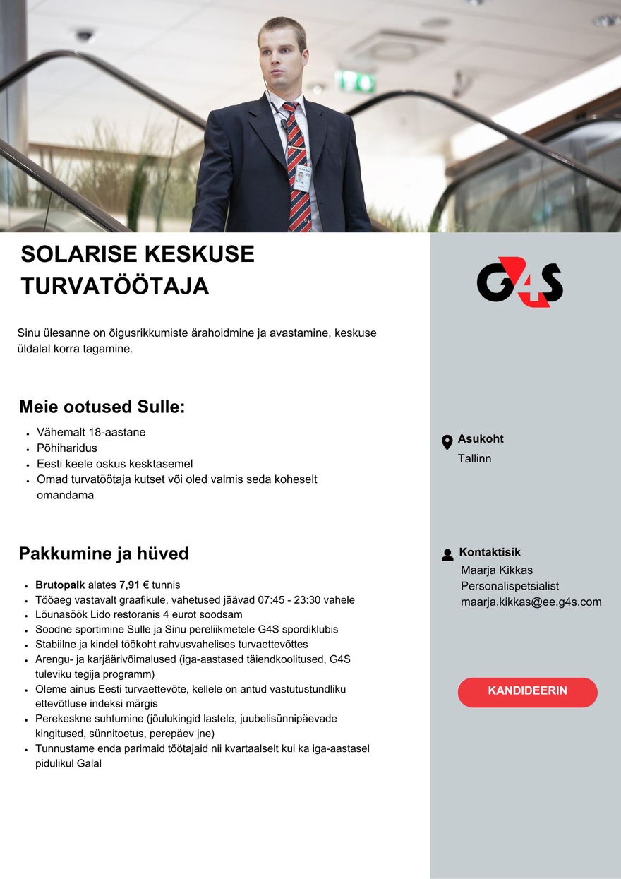 AS G4S Eesti Turvatöötaja Solarise keskuses
