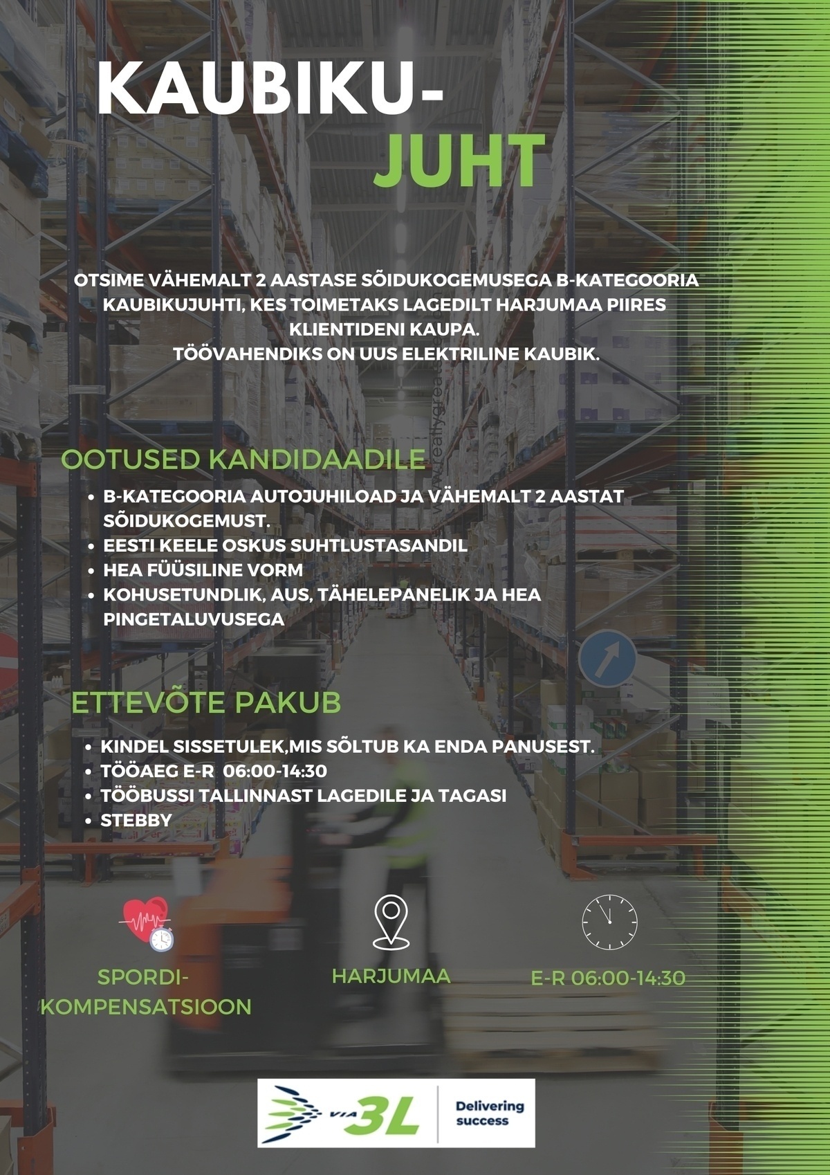 Via 3L OÜ B-kategooria kaubikujuht
