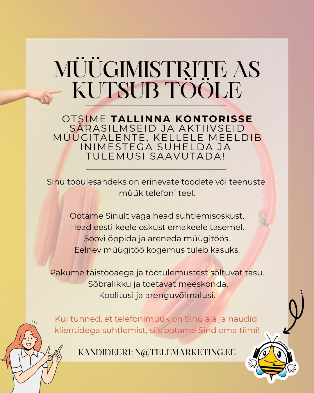 Müügimeistrite AS Müügikonsultant Tallinnas