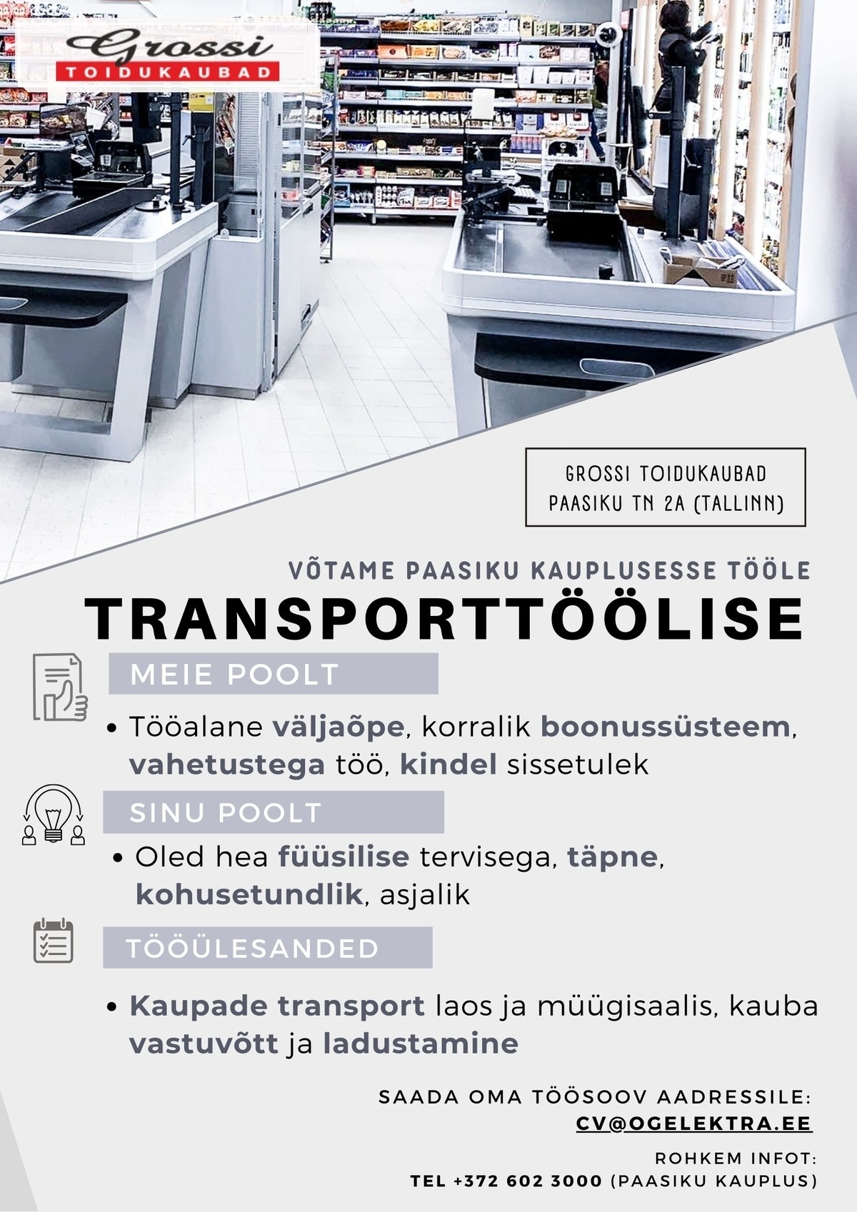 OG Elektra AS Transporttööline (Paasiku)