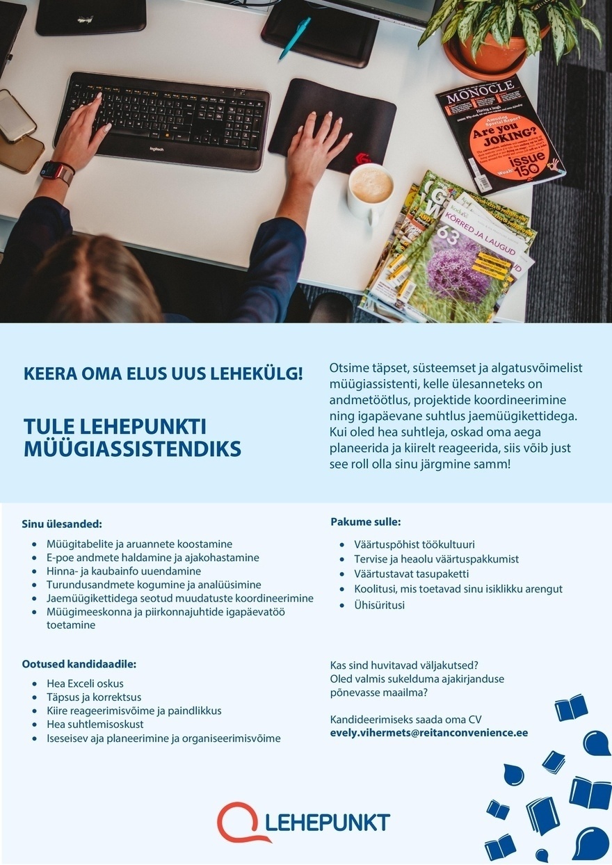 Reitan Convenience Estonia AS Müügiassistent