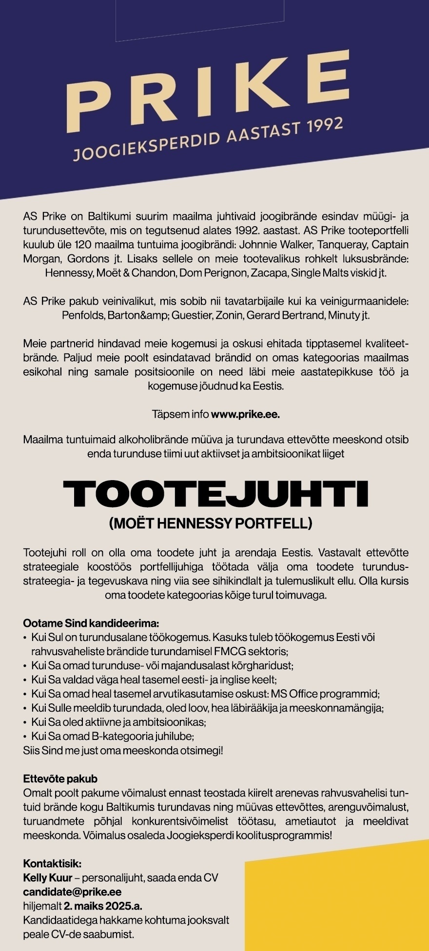 Prike AS Tootejuht