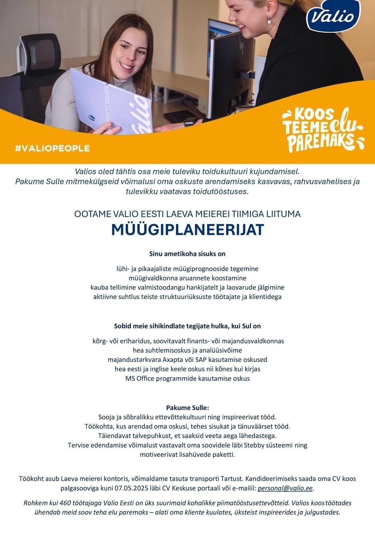 Valio Eesti AS Müügiplaneerija