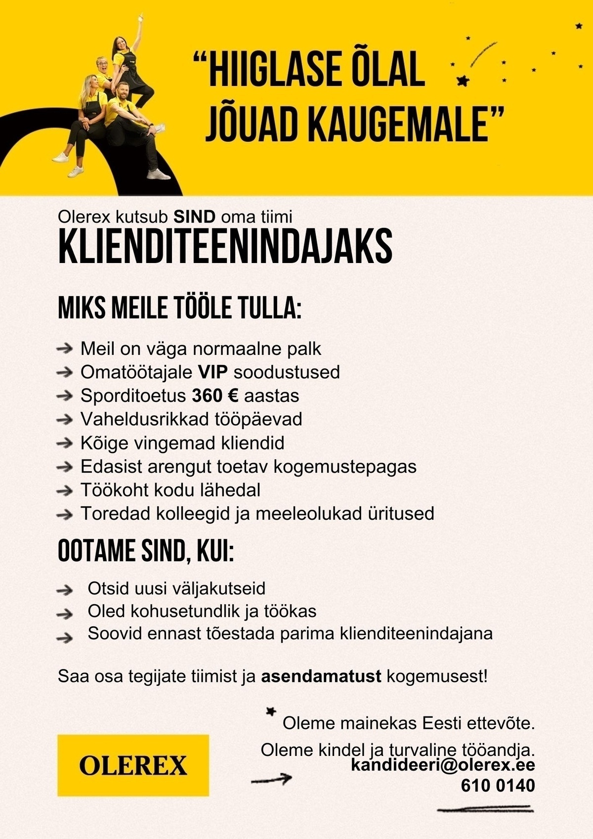 Olerex AS Klienditeenindaja Laki teenindusjaama