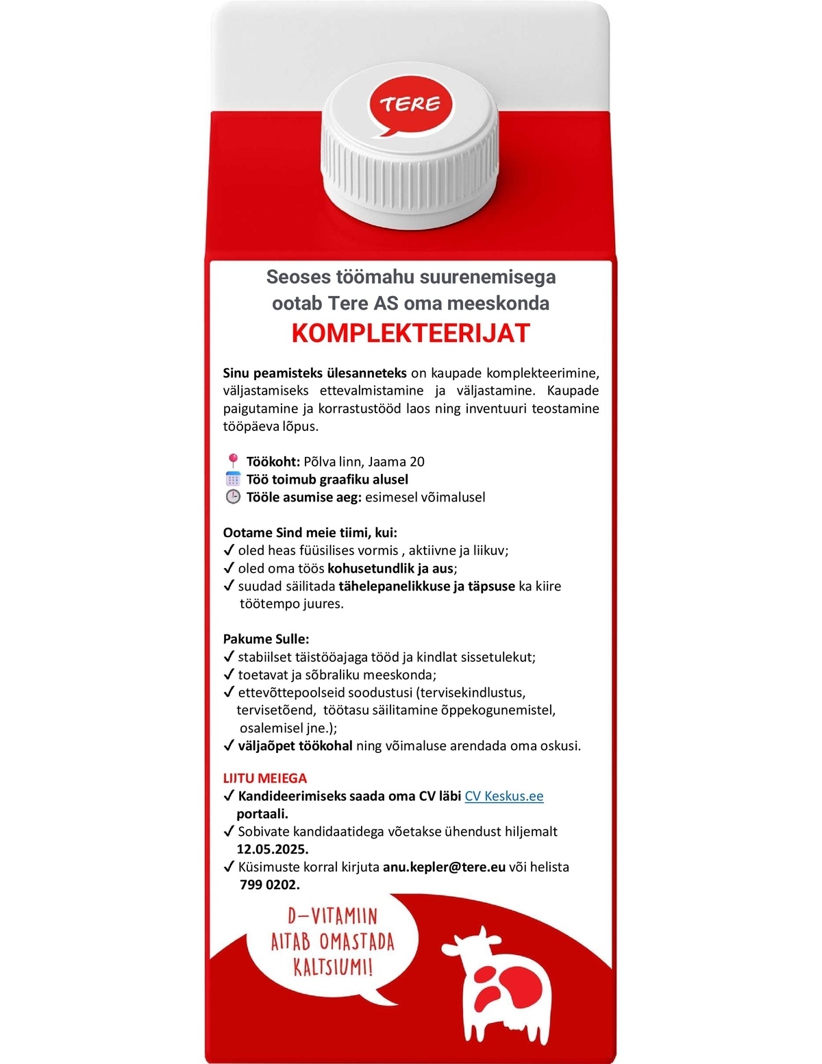 Tere AS Komplekteerija