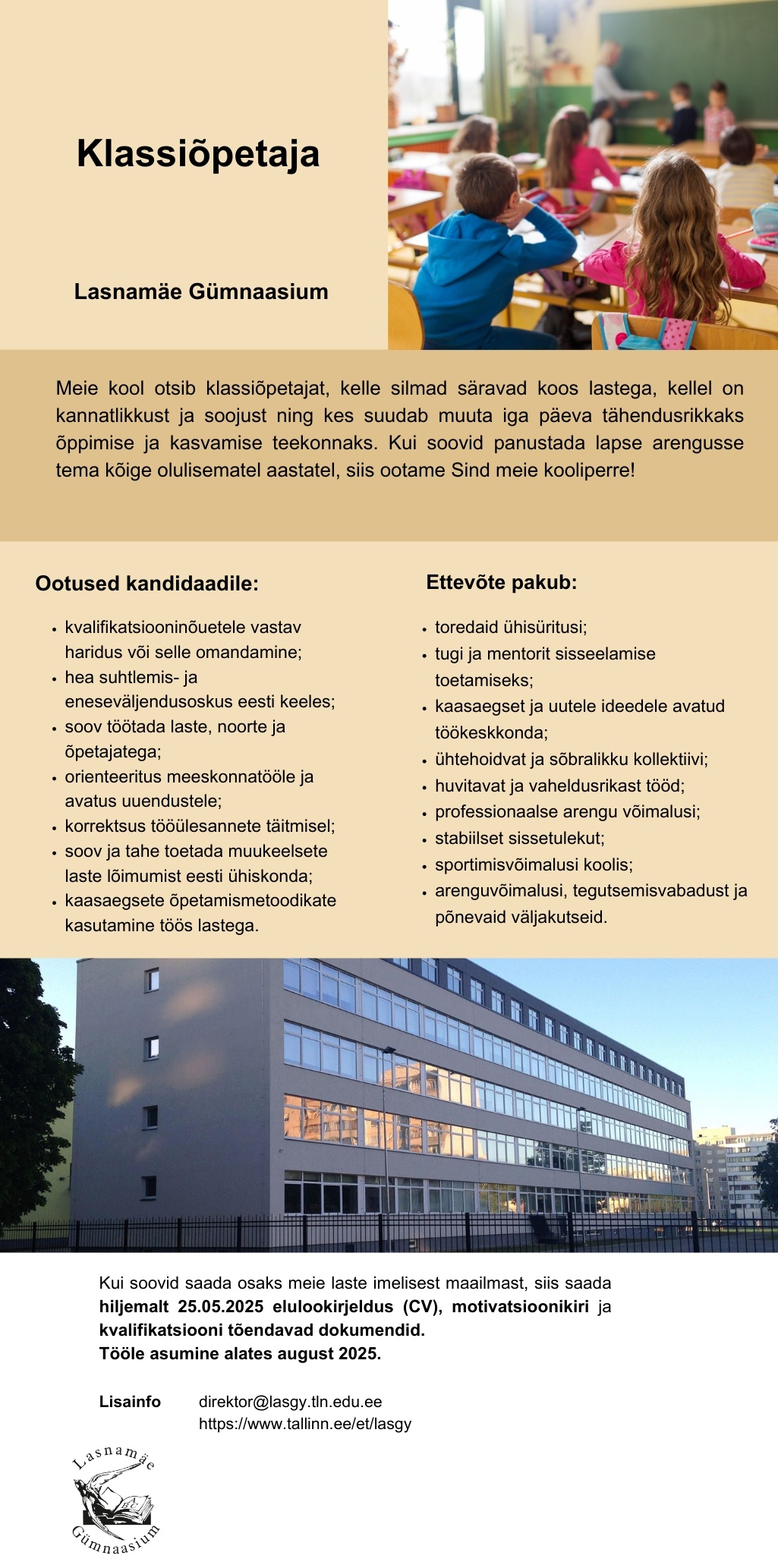Lasnamäe Gümnaasium Klassiõpetaja