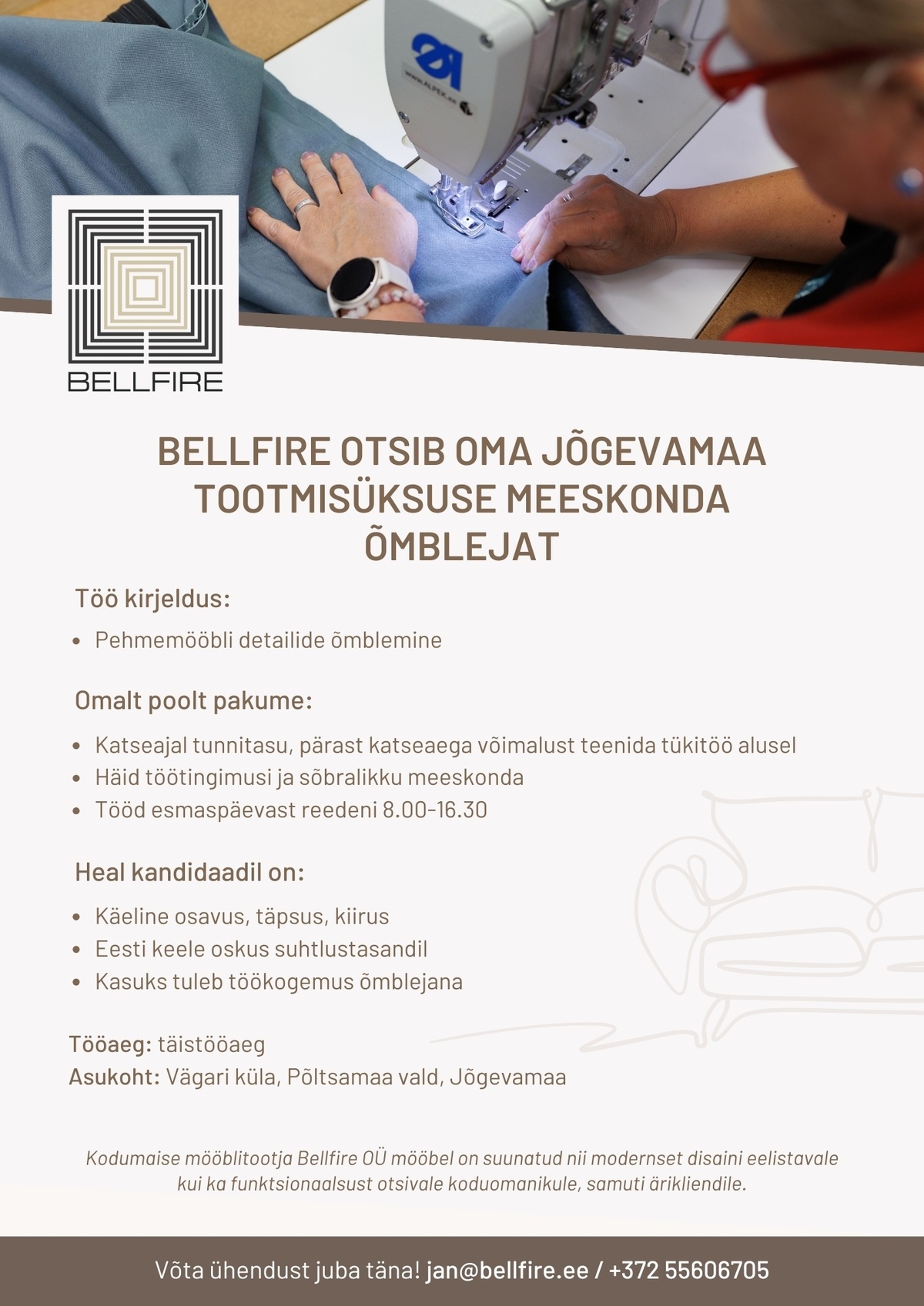 BELLFIRE OÜ Õmbleja