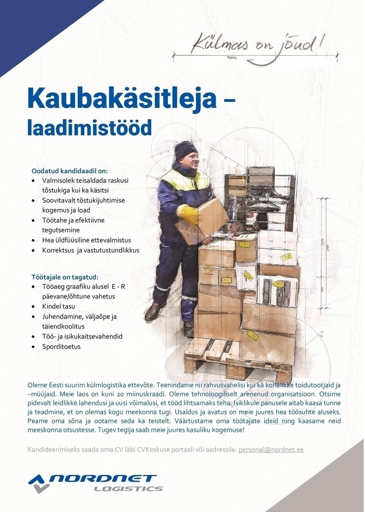 NORDNET OÜ Kaubakäsitleja – laadimistööd
