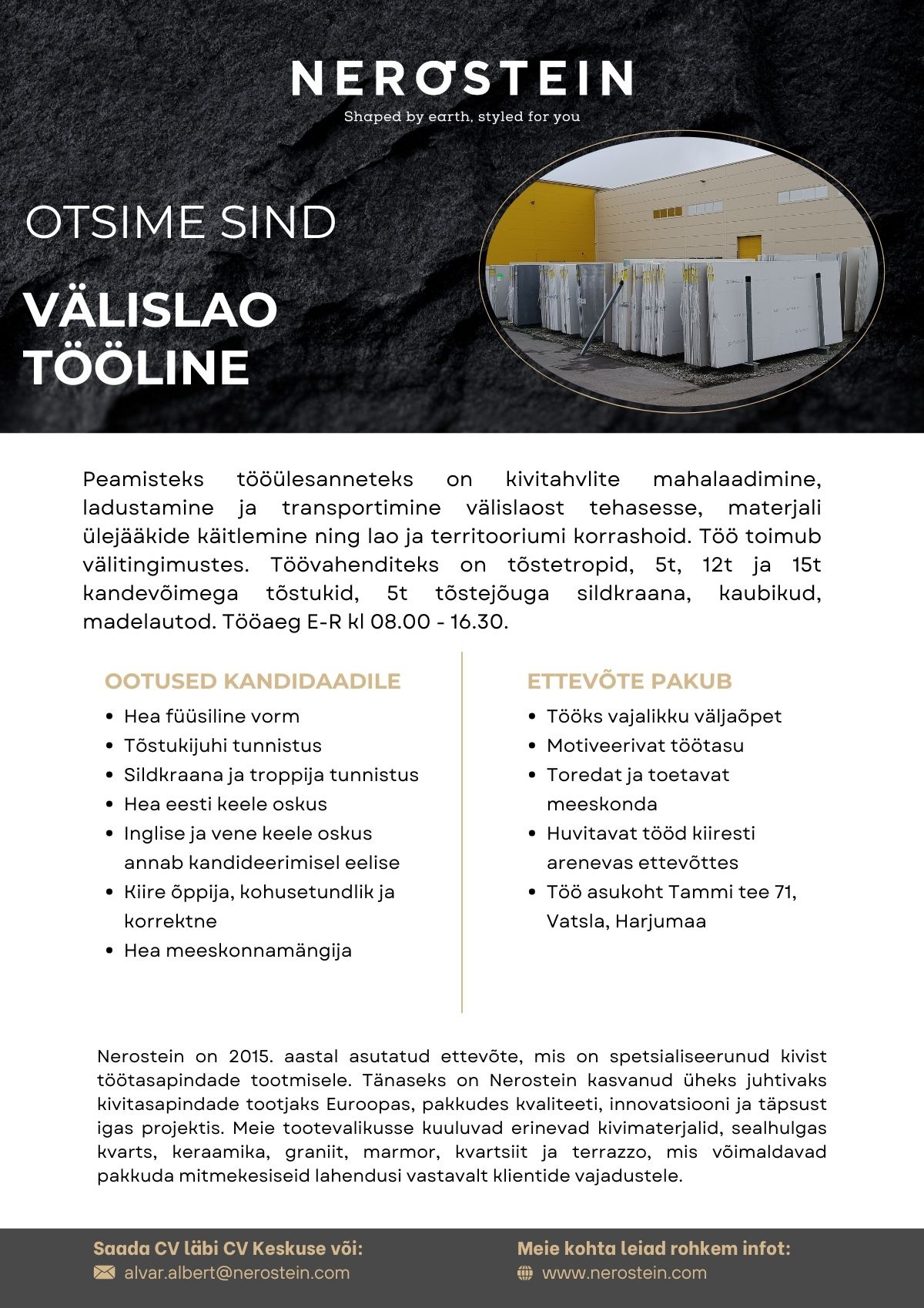 NEROSTEIN OÜ Välislao tööline