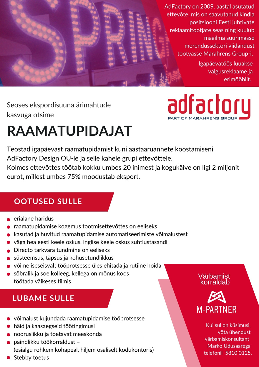 M-Partner HR Raamatupidaja