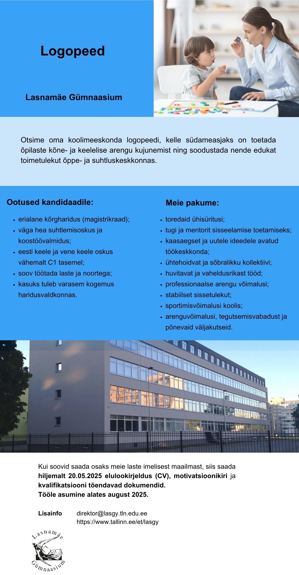 Lasnamäe Gümnaasium Logopeed