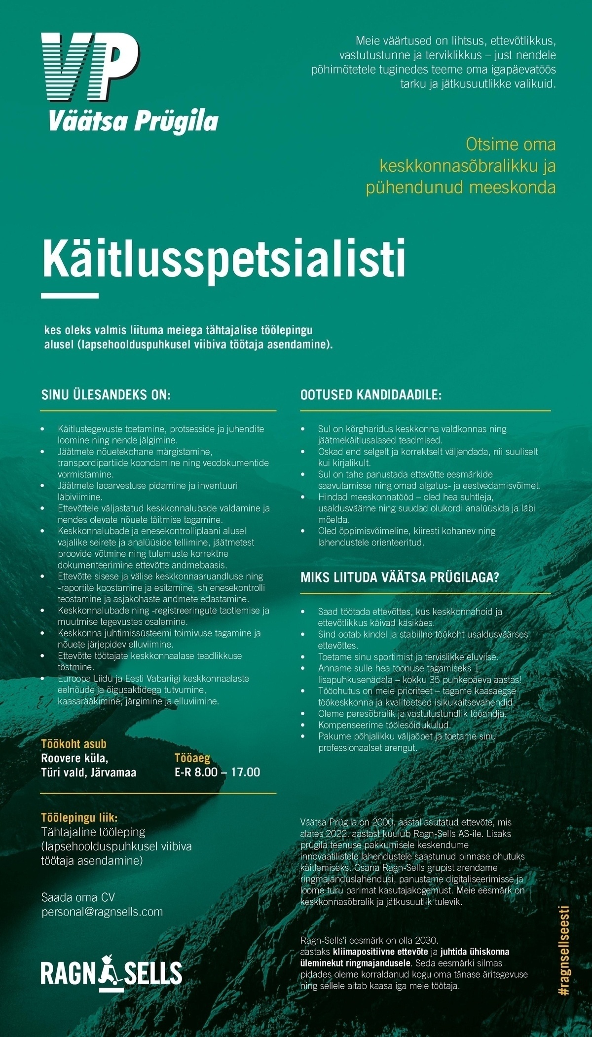 Väätsa Prügila AS Käitlusspetsialist (VÄÄTSA)